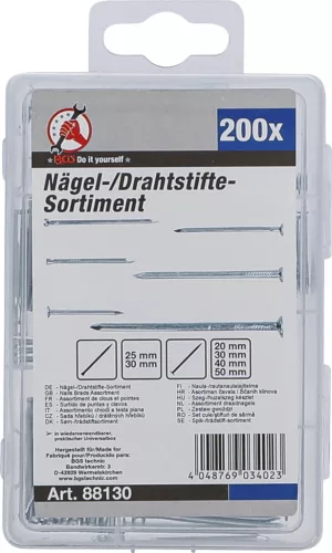 BGS DIY 200 részes szeg készlet (BGS 88130)
