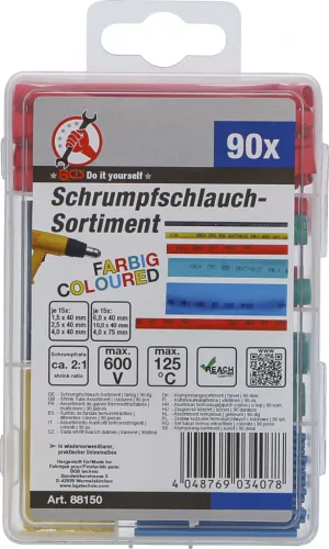 BGS DIY 90 részes színes zsugórcső készlet (BGS 88150)