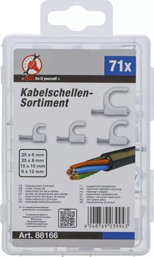 BGS DIY 71 részes kábelrögzítő készlet (BGS 88166)