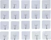 BGS DIY Öntapadós akasztó készlet | átlátszó | öntapadó | 20 darabos (BGS 88245)