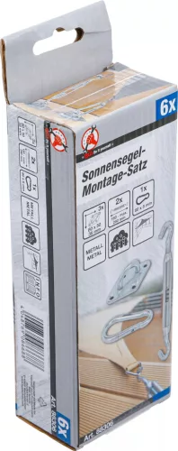 BGS DIY Napvitorla szerelőkészlet | 6 darabos (88306)