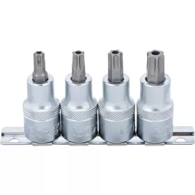   BGS technic 4 részes biztonsági Torx bit dugókulcs készlet, fúrt, 1/2", T40-T55 (BGS 8885)