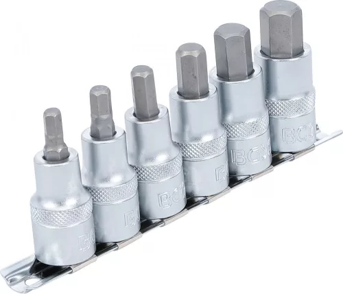 BGS technic 6 részes Imbusz bit dugókulcs készlet, 6-14 mm, 1/2" (BGS 8887)