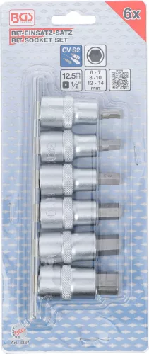 BGS technic 6 részes Imbusz bit dugókulcs készlet, 6-14 mm, 1/2" (BGS 8887)