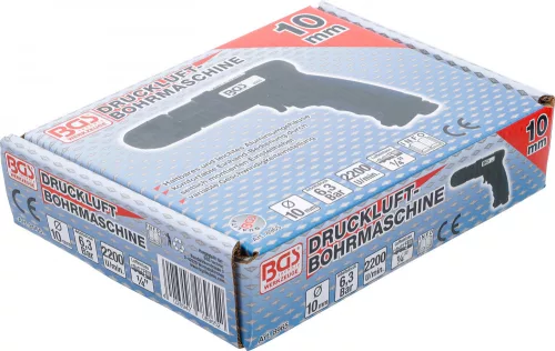 BGS technic Levegős fúró 10mm-es kulcs nélküli tokmánnyal, kompozit készülékházzal (BGS 8965)