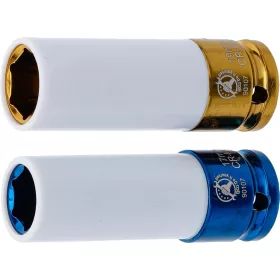   BGS DIY Kerékvédő gépi dugókulcs készlet alufelnihez, 1/2”, 17 és 19 mm, 2 részes (BGS 90107)