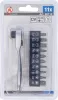 BGS Racsnis bitkészlet 1/4”, 72 fogas mini racsnival, PH / Torx / lapos, 11 részes (BGS 90110)