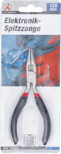 BGS DIY Hosszúcsőrű műszerész fogó | egyenes | rugós | 120 mm (BGS 90383)