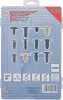 BGS technic 340 részes ékes (fenyő) rögzítő patent készlet GM, VW, Chrysler, BMW, Nissan és Ford típusokhoz (BGS 9055)
