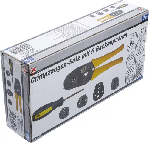 BGS DIY Krimpelő fogó 5 pár krimpelő pofával (BGS 9070)