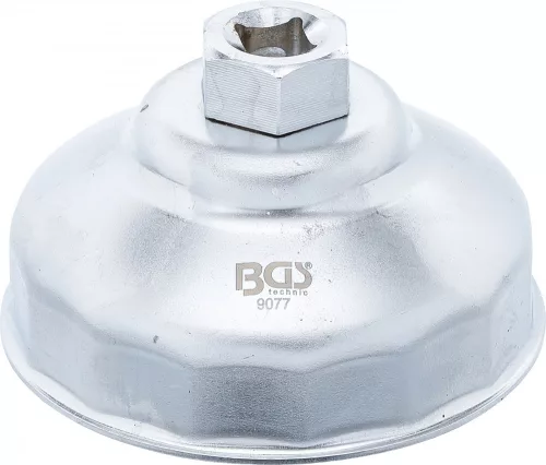 BGS technic Olajszűrő leszedő kupak, 3/8", 76mm x P15 (BGS 9077)
