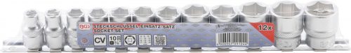 BGS technic 12 részes dugókulcs fej készlet, 3/8", 6 pontos, 8 - 19 mm (BGS 9104)