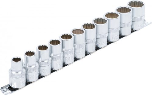 BGS technic 11 részes dugókulcs fej készlet, 1/2", 12 pontos, 10 - 21 mm (BGS 9107)