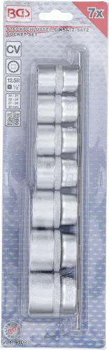 BGS technic 7 részes dugókulcs fej készlet, 1/2", 12 pontos, 20 - 32 mm (BGS 9109)