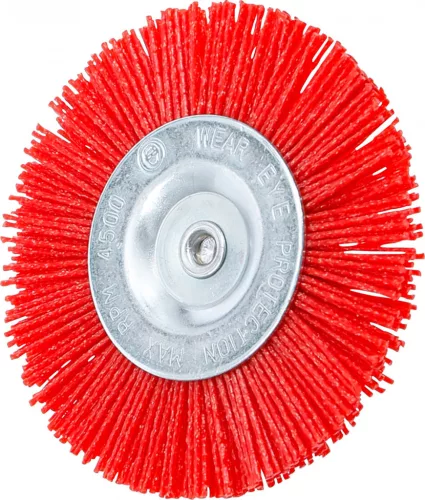 BGS technic Nylon szálas forgókefe, 100 mm-es átmérő, 6 mm-es tengely (BGS 9186)
