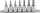 BGS technic 7 részes biztonsági (biztonsági) Torx bitfej készlet, 3/8", T15-T50 (BGS 9341)