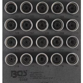   BGS technic Kerékőr leszedő készlet Opel, Vauxhall (A típus) | 20 darabos (BGS 9556)