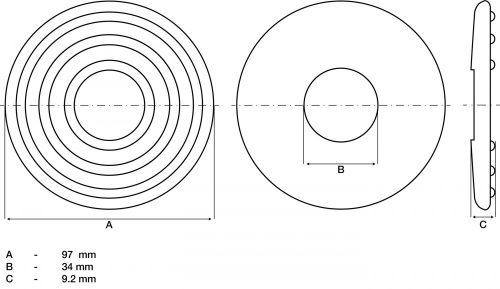 BGS technic Tartalék gumipárna | a BGS technic 9784-hez (BGS 9784-2)