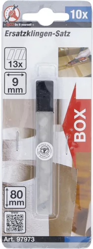 BGS DIY Tartalékpenge készlet | 9 mm | 10 darabos (BGS 97973)