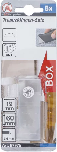 BGS DIY Trapéz alakú pengekészlet | 0,6 x 19 mm | 5 db. (BGS 97975)