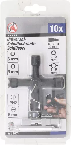 BGS technic Univerzális kapcsolószekrény kulcs (BGS 9805)