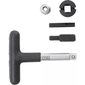   BGS technic Olajleeresztő kulcs készlet | Műanyag olajleeresztő csavarokhoz | Külső hatszögletű kulcsnyílású hajtás 6,3 mm (1/4"), külső hatszögletű 10 mm (3/8") | 5 darabos (BGS 9843)