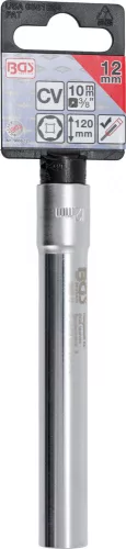 BGS technic Dugókulcs, hatszögletű, extra mély | 10 mm (3/8") | 12 mm (BGS 9863-12)