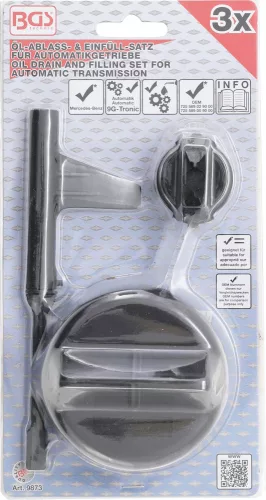BGS technic Olaj leeresztő és betöltő készlet | Mercedes-Benz 9G-Tronic automata váltóhoz (BGS 9873)