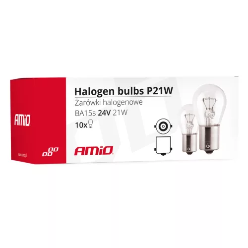 AMiO halogénizzók P21W BA15s 24V 10 db (01006)