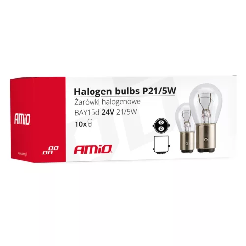 AMiO halogénizzók P21/5W BAY15D 24V 21W/5W 10 db (01007)