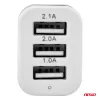 AMiO telefontöltő 3xUSB fehér PCH-03 (01027)