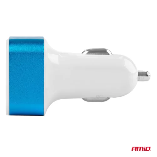 AMiO TEST-04 telefontöltő 2×USB aljzattal és akkumulátorellenőrzéssel (01028)