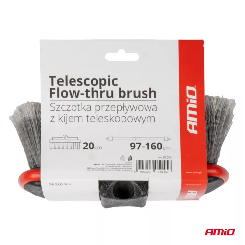 AMiO teleszkópos vízátfolyós mosókefe 97-160cm (01045)
