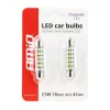 AMiO LED STANDARD 3014 18SMD szofita C5W C10W C3W 41mm fehér 12V (01092)