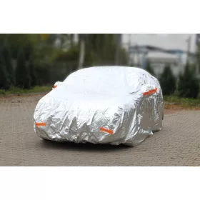   AMiO alumínium autótakaró ponyva cipzárral, fényvisszaverő, 120g + pamut,ezüst, méret: SUV/VAN XL (01114)