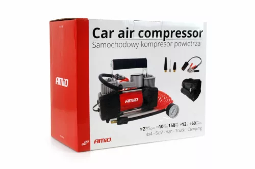 AMiO autós légkompresszor kéthengeres 12V HQ Acomp-04 (01136)