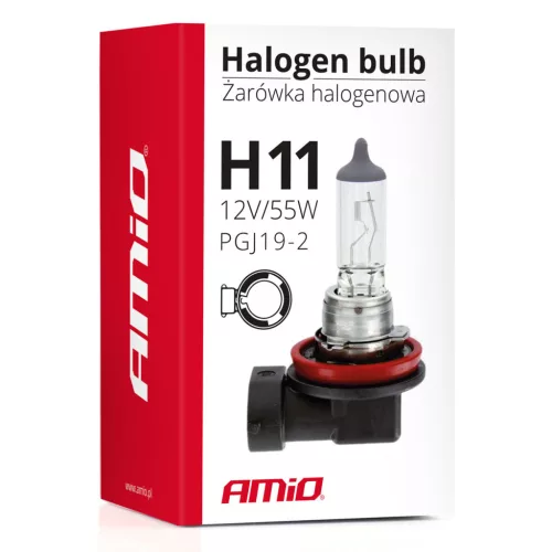 AMiO halogénizzó H11 12V 55W UV szűrő (E8) (01159)