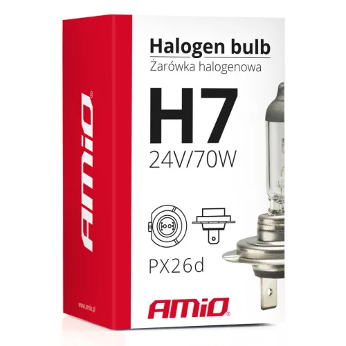 AMiO halogénizzó H7 24V 70W UV szűrő (E8) (01252)