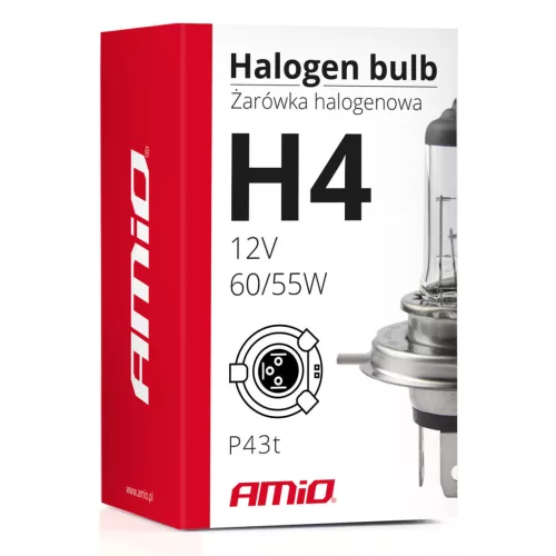 AMiO halogénizzó H4 12V 60/55W UV szűrő (E8) (01268)
