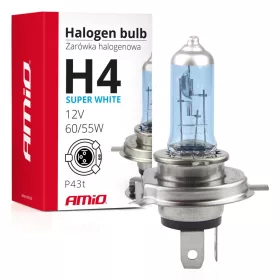   AMiO halogénizzó H4 12V 60/55W UV szűrő (E8) Super fehér (01269)