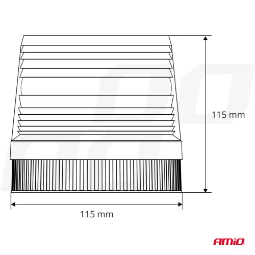 AMiO LED-es stroboszkóp 12V (01276)
