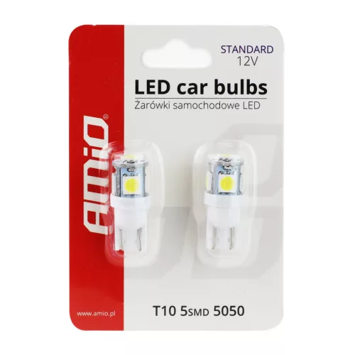 AMiO LED STANDARD T10 W5W 5xSMD 5050 12V (01284)