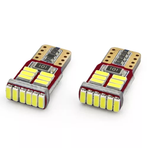 AMiO LED CANBUS 18SMD 4014 T10e W5W fehér 12V (01286)