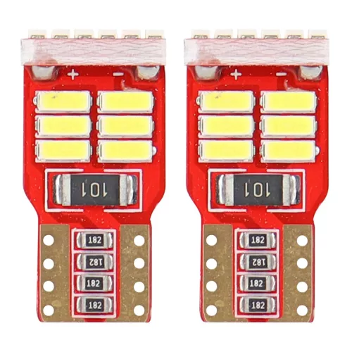 AMiO LED CANBUS 18SMD 4014 T10e W5W fehér 12V (01286)