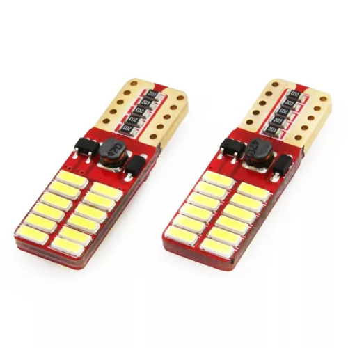 AMiO LED CANBUS 24SMD 4014 T10e (W5W) fehér 12V/24V (01287)