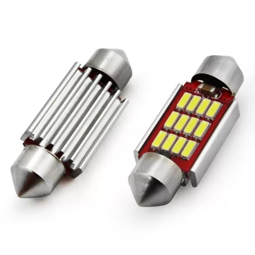 AMiO LED CANBUS 4014 12SMD szofita C5W C10W C3W 39mm fehér 12V/24V (01290)