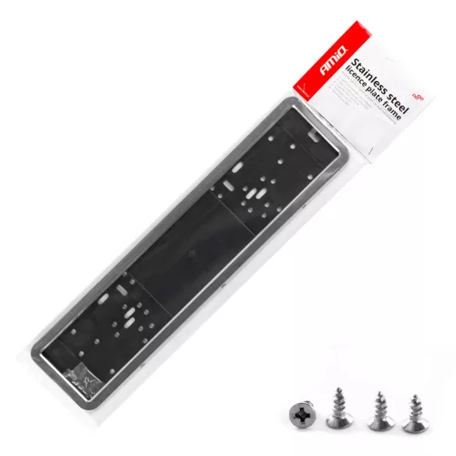 AMiO rozsdamentes acél rendszámtáblakeret INOX LPF 001 (01300)