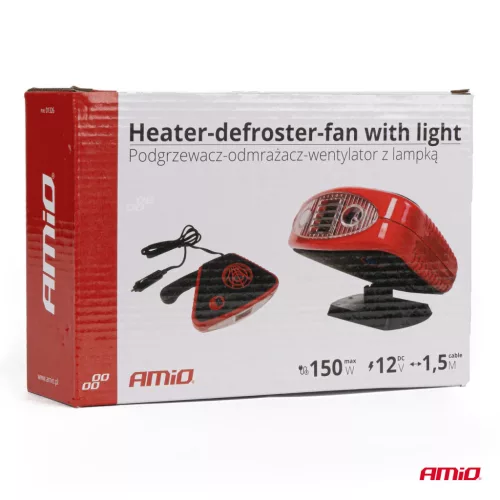 AMiO Heater-defroster-ventilátor – fény 12V (01326)