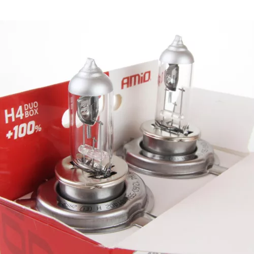 AMiO halogénizzók H4 12V 60/55W LumiTec ezüst +100% DUO (01402)