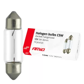 AMiO halogénizzók C5W szofita 36mm 12V 10 db (01486)